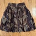 Bernardo Metallic Brown Embroidered Ferns Skirt Poof Fluffy Full Sz 12 NWOT knee
