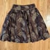 Bernardo Metallic Brown Embroidered Ferns Skirt Poof Fluffy Full Sz 12 NWOT knee
