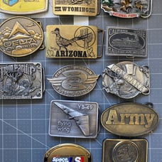 13 Piece Vintage Belt Buckles all very nice condition