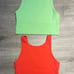 Lululemon Power Pivot cropped Tank Top Lot Of 2 Green And Red Size 10