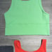 Lululemon Power Pivot cropped Tank Top Lot Of 2 Green And Red Size 10