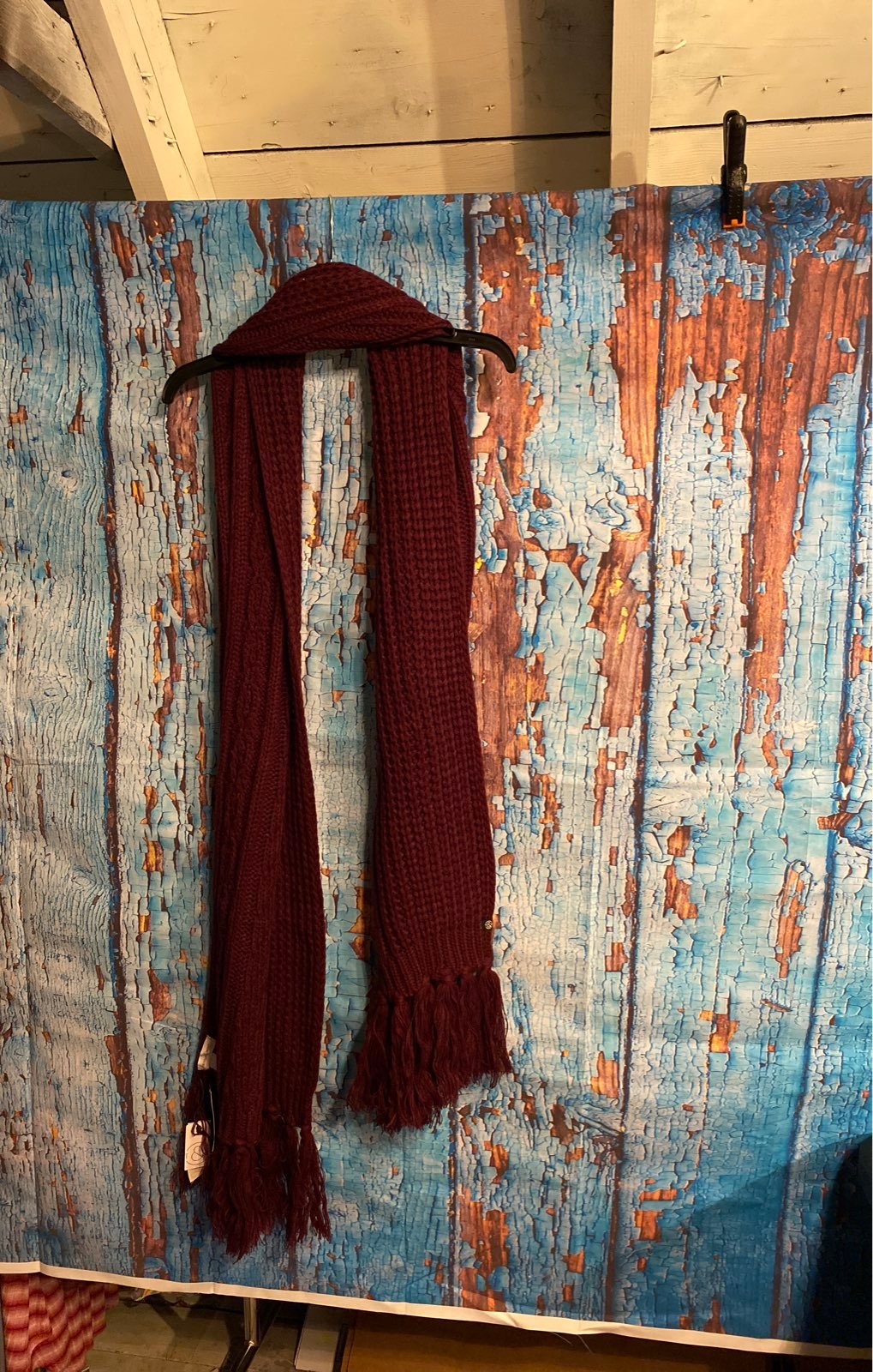 Treasure & Bond Fringe Cable Knit Scarf