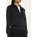 Comme Des Garçon Play Heart Logo Black Zip Hooded Sweatshirt in Size Small.