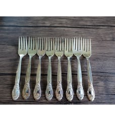 Oneida Silverplate Flatware Set Of 8 Forks BALLAD / COUNTRY LANE USA 6-3/4