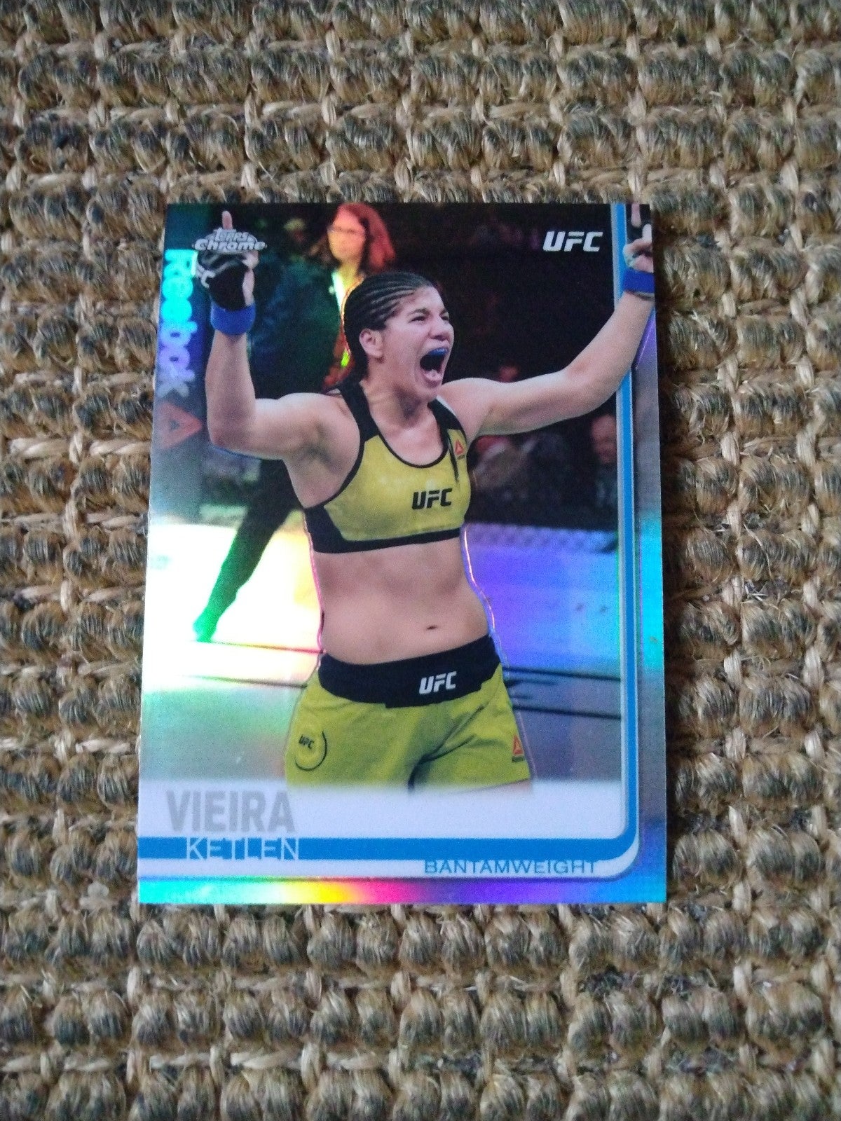 UFC Topps Chrome Ketlen Vieira CHROME REFRACTOR OUT OF PRINT