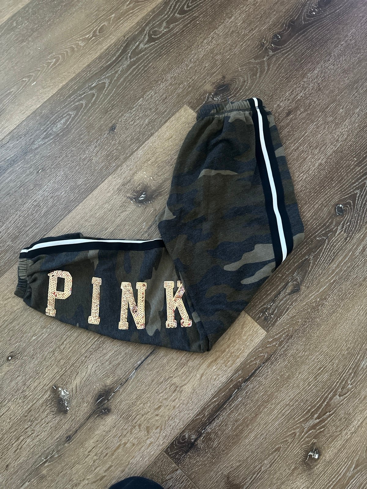 PINK bling camo sweat pants