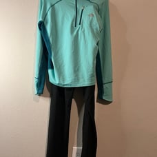 2 Piece The North Face Women's Vaporwick Sweats Activewear Set Size XLarge
