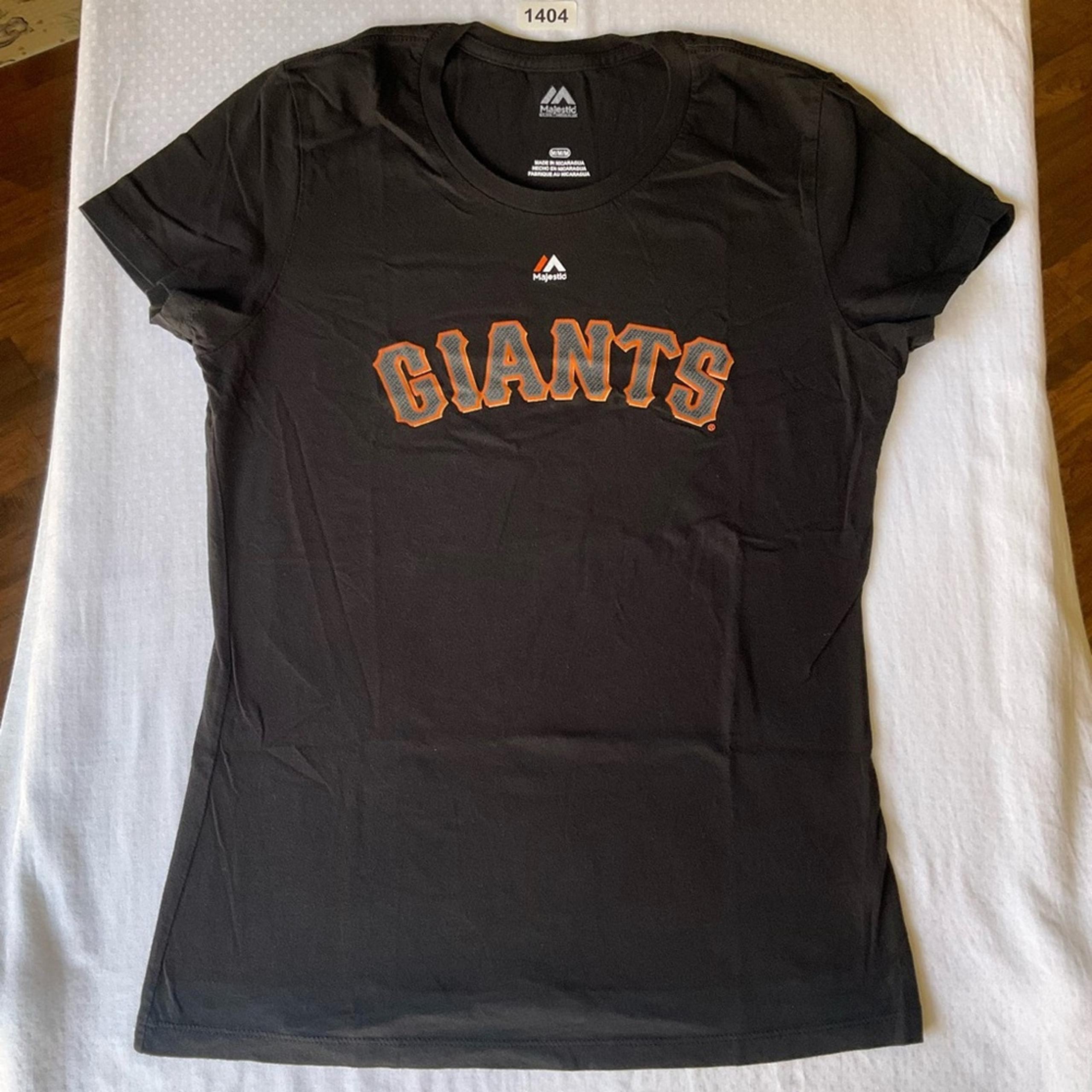 Majestic Women’s Short Sleeve T-shirt size M, Solid Black, Giants