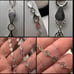 Vintage Sterling Diamond Cut Silver Evil eye design Anklet Bracelet