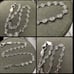 Vintage Sterling Diamond Cut Silver Evil eye design Anklet Bracelet