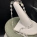 Vintage Sterling Diamond Cut Silver Evil eye design Anklet Bracelet