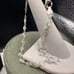 Vintage Sterling Diamond Cut Silver Evil eye design Anklet Bracelet