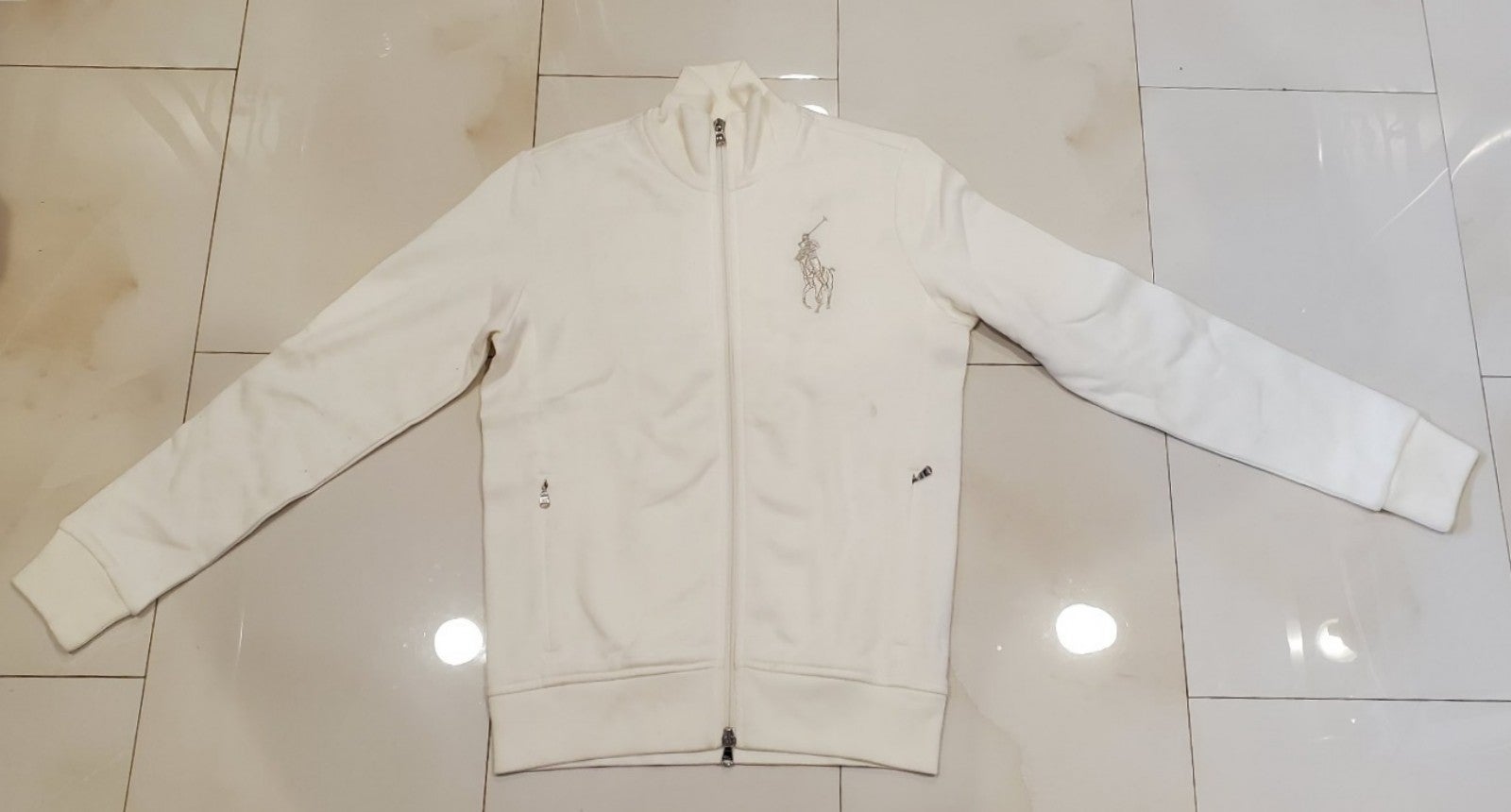 NWOT Ralph Lauren Golf White Zip Track Jacket Women's Medium M