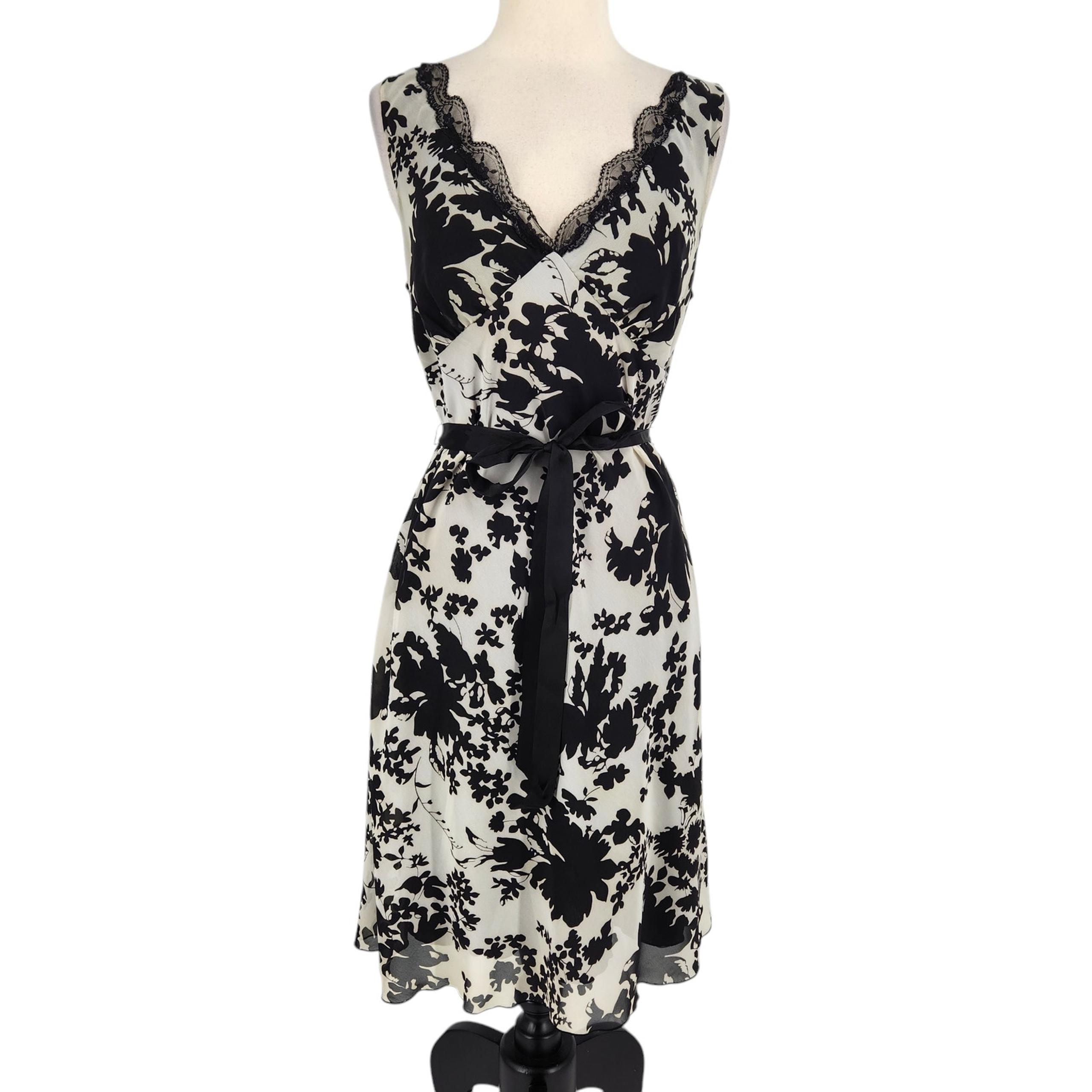 Vintage Alyn Paige Y2K Floral Midi Babydoll Dress Fairy Whimsygoth Bias Cut OOAK
