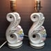 Amazing Pair Of Vintage Mid Century Ceramic Lamps!