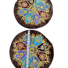 2 Persian Velvet Mirrored Brown/Multi-Color Decorative Pillow Covering Brand new