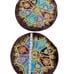 2 Persian Velvet Mirrored Brown/Multi-Color Decorative Pillow Covering Brand new
