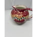 Patchwork Pitcher Vintage Cottage Core Russ Red Pottery Spongeware Watering Can