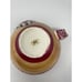 Patchwork Pitcher Vintage Cottage Core Russ Red Pottery Spongeware Watering Can