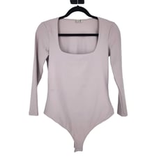 Intimately Women's Free People Purple Square Neck Thong Bodysuit Size Medium
