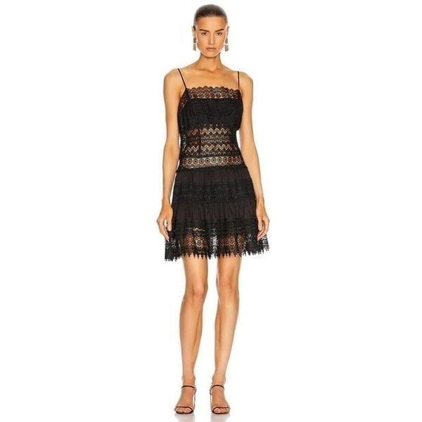 CHARO RUIZ IBIZA Joya Dress in Black XSmall New Womens Aline Fit and Flare