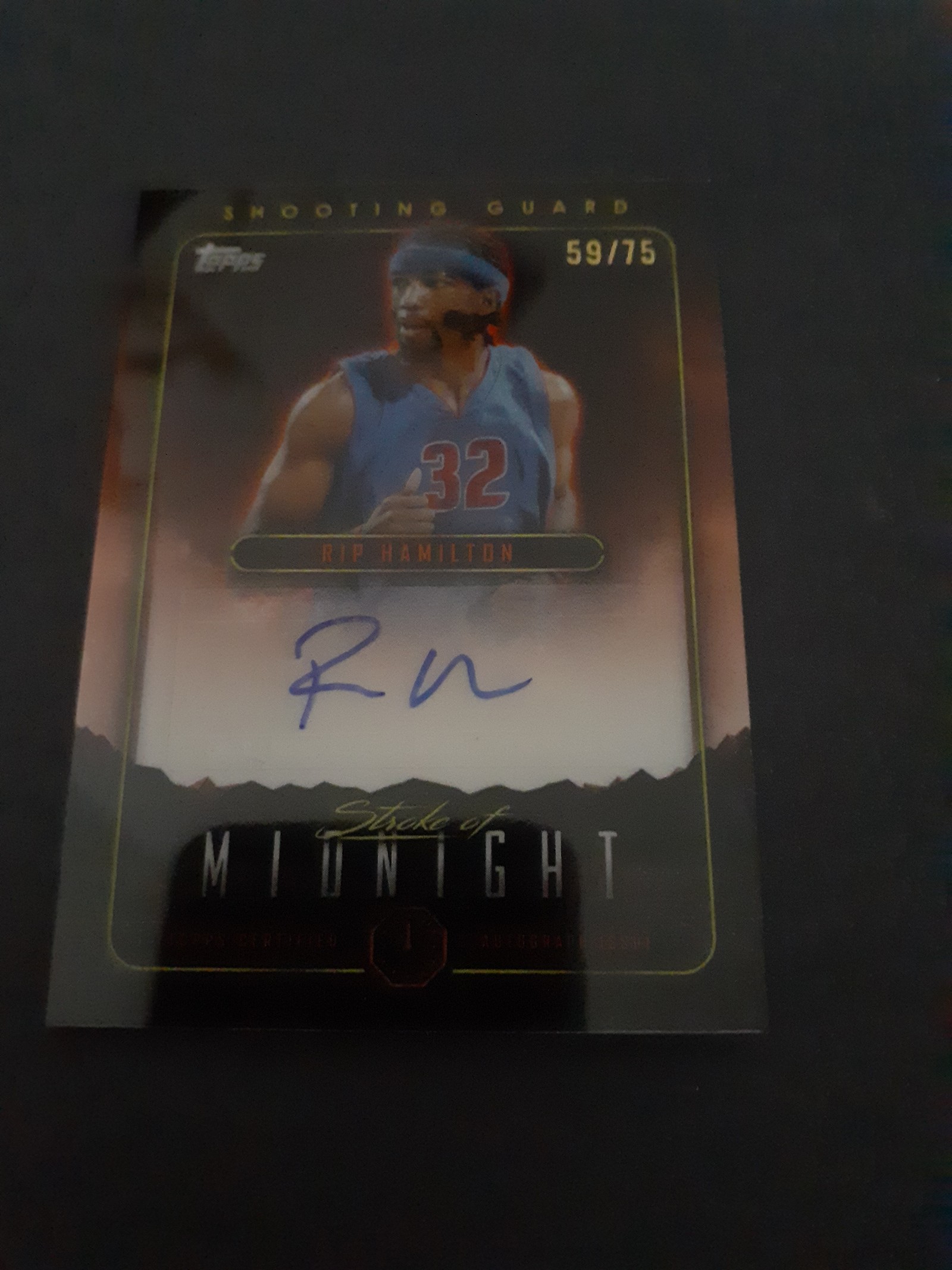 2023-24 Topps Midnight Stroke of Midnight /75 Rip Hamilton #SMA-RHA Auto