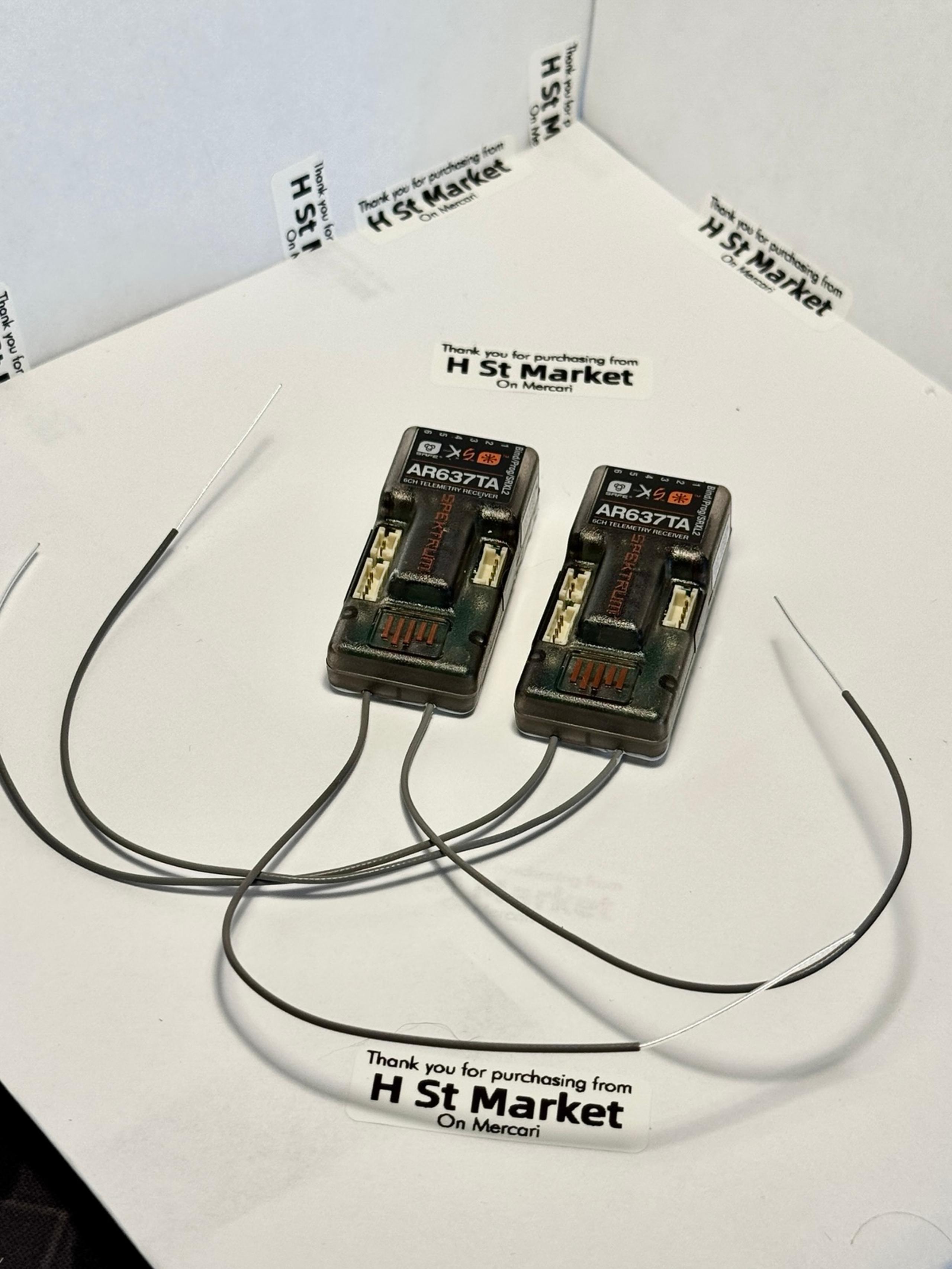2x Spektrum AR637TA 6-Channel Telemetry Receiver with AS3X and SAFE – Excellent