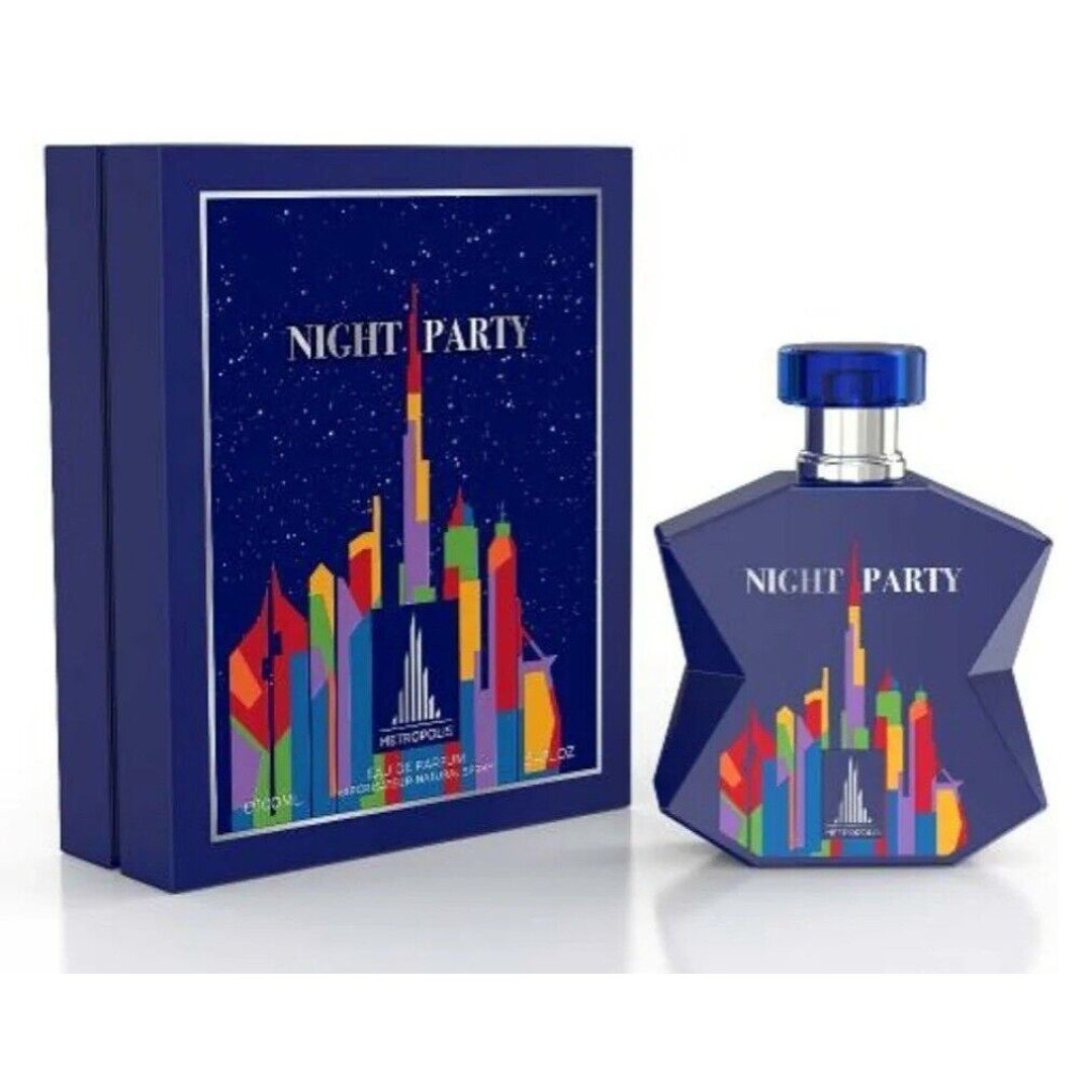 Night Party By METROPOLIS EDP PERFUME ARABE ORIGINAL 3.4FLOZ/100ML NEW&SEALED