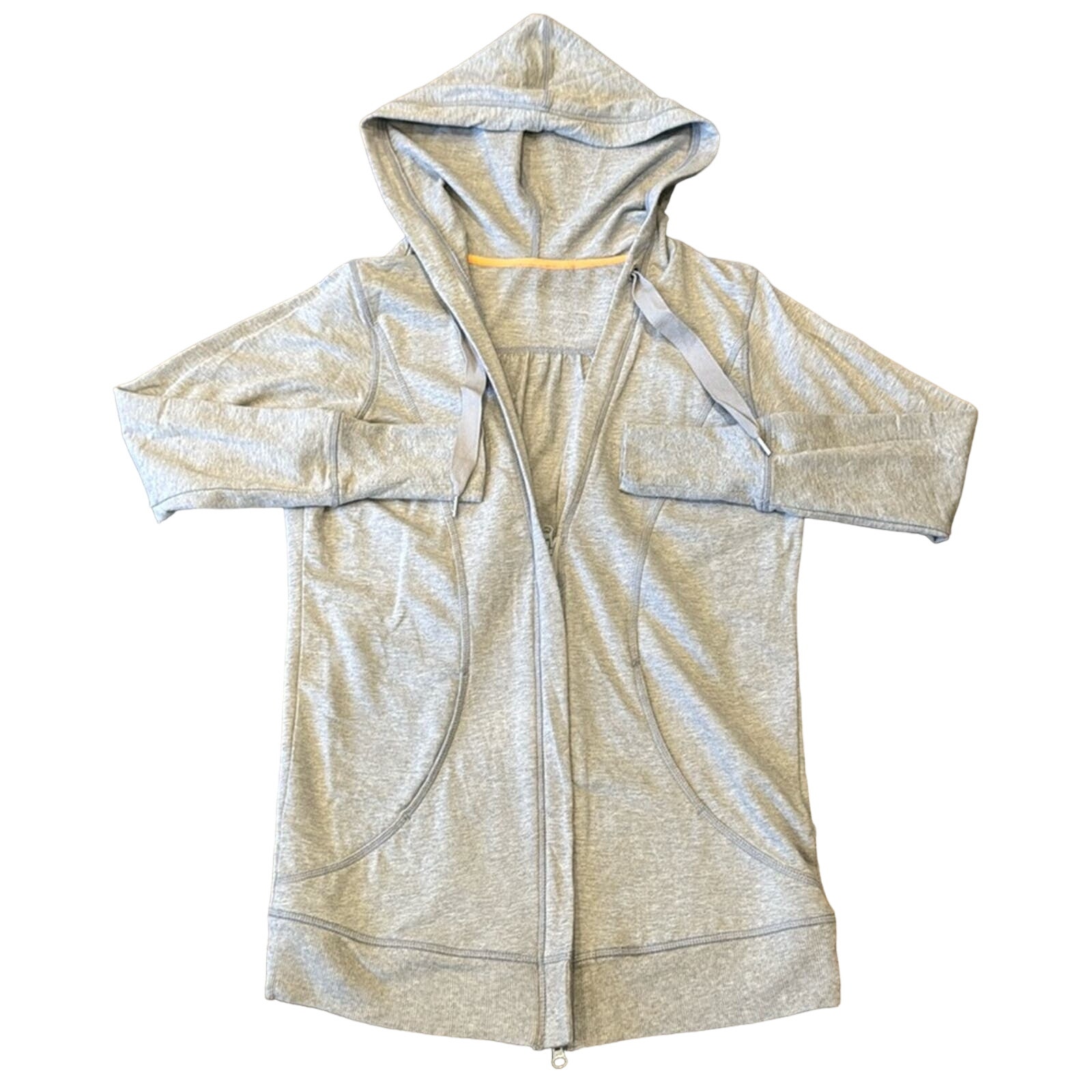 Zella Women's Half Way Zip Up V-Neck Hoodie Heather Gray Size XS