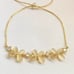 18K Gold Plated Adjustable Crystal Butterfly Charm Bracelet