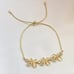18K Gold Plated Adjustable Crystal Butterfly Charm Bracelet