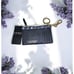 Lauren Ralph Lauren Blue Floral Card Holder Wallet with Gold Key Ring and Chain
