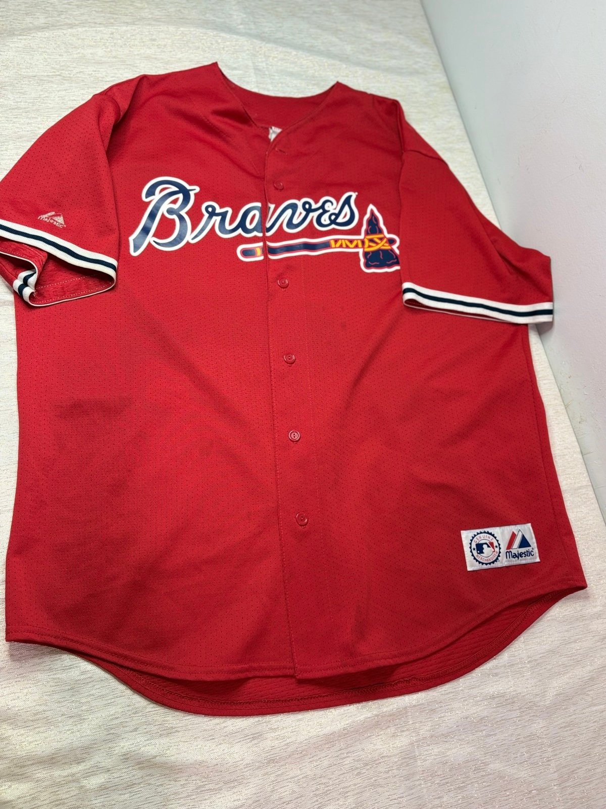 Vintage Majestic Andruw Jones Jersey Mens 2XL Atlanta Braves Baseball 90s MLB