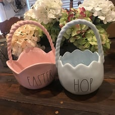 Rae Dunn Pink and Blue Easter Basket