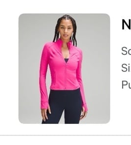 Lululemon sonic pink define cropped