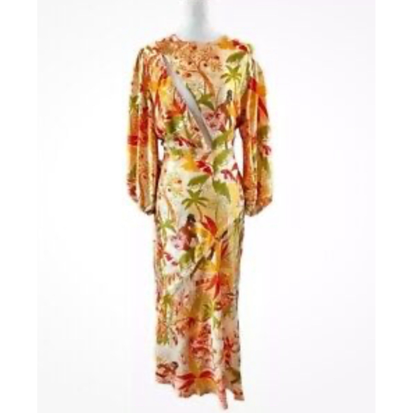 265 Farm Rio Women's Leopard Forest Sand Midi-Dress Medium