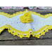 Vintage 9 Crochet Doily Lot Flowers, pink yellow Cottage