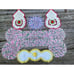 Vintage 9 Crochet Doily Lot Flowers, pink yellow Cottage