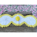 Vintage 9 Crochet Doily Lot Flowers, pink yellow Cottage