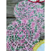 Vintage 9 Crochet Doily Lot Flowers, pink yellow Cottage