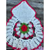 Vintage 9 Crochet Doily Lot Flowers, pink yellow Cottage