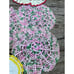 Vintage 9 Crochet Doily Lot Flowers, pink yellow Cottage