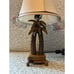 Vintage Cheyenne Double Palm Tree Table Desk Lamp 16 Resin