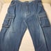 Vtg STAG HILL Baggy Cargo Jeans Mens Sz 44M Med Blue Denim Loose Retro 90s Y2K