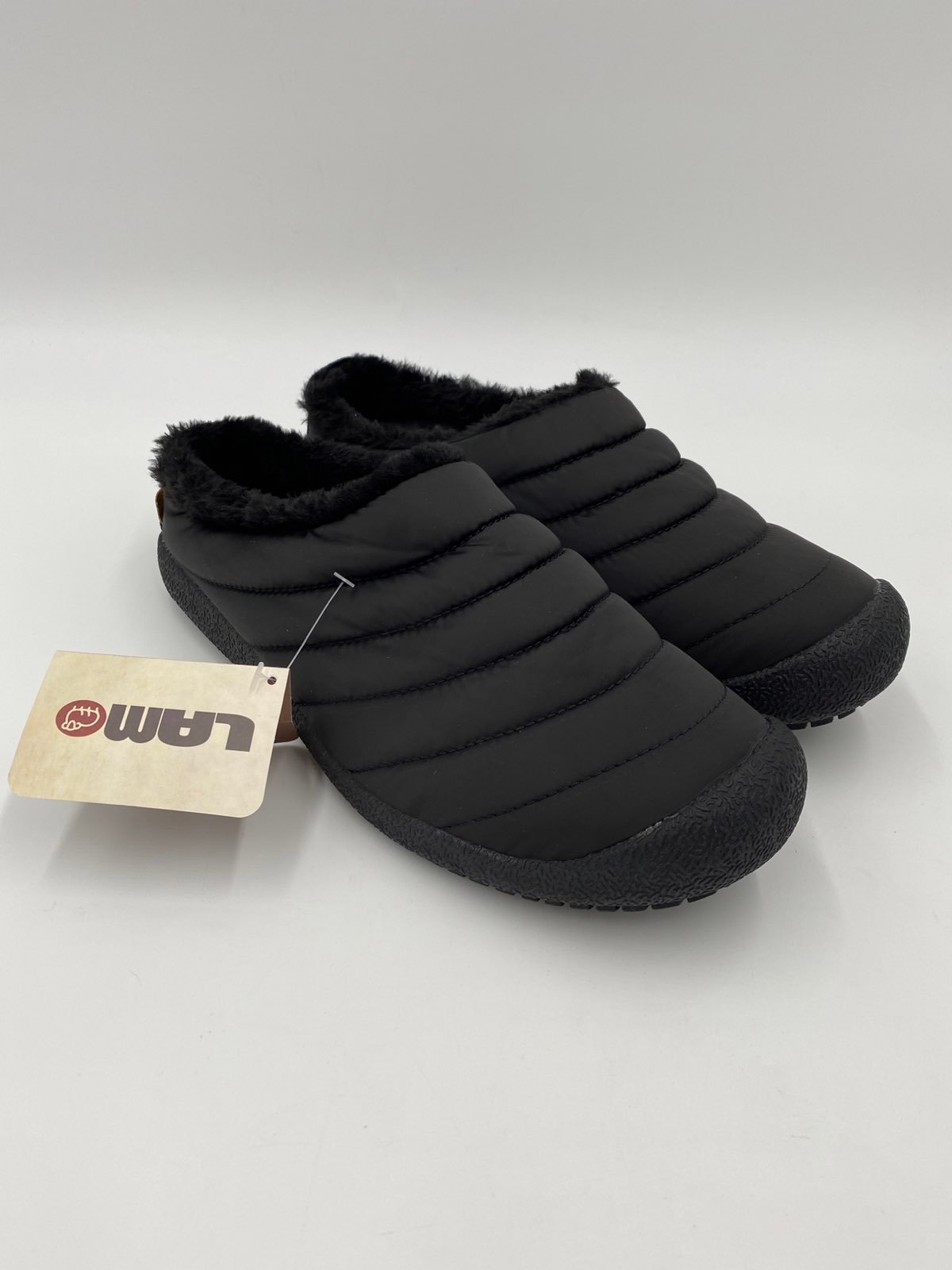 Men's Lamo Black Sz 10 Faux fur Slippers - Brand NEW