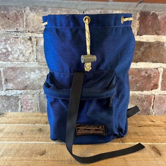 Eddie Bauer Stowaway Packable Ruck Pack Backpack Hiking Daypack Camp Blue 10.5L