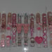 6X presson ombré pink and white and adorned with pretty junk