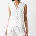 (M)DONNI. LINEN VEST - POWDER