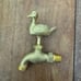 VINTAGE solid Brass Duck Fowl Outdoor Water Spout Spigot Decorative Accent