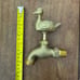 VINTAGE solid Brass Duck Fowl Outdoor Water Spout Spigot Decorative Accent